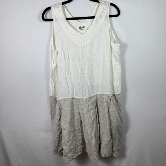 Flax White and Gray Dress Womens No Size - Picture 1 of 5